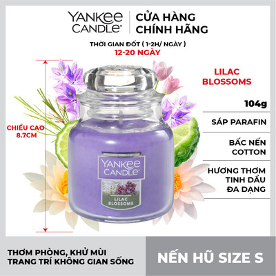 Nến hũ Yankee Candle size S - Lilac Blossoms (104g)