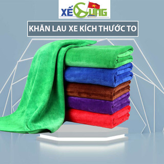 Khăn lau xe hơi microfiber version 3 siêu thấm hút - khổ lớn kích thước 60x160cm carzone
