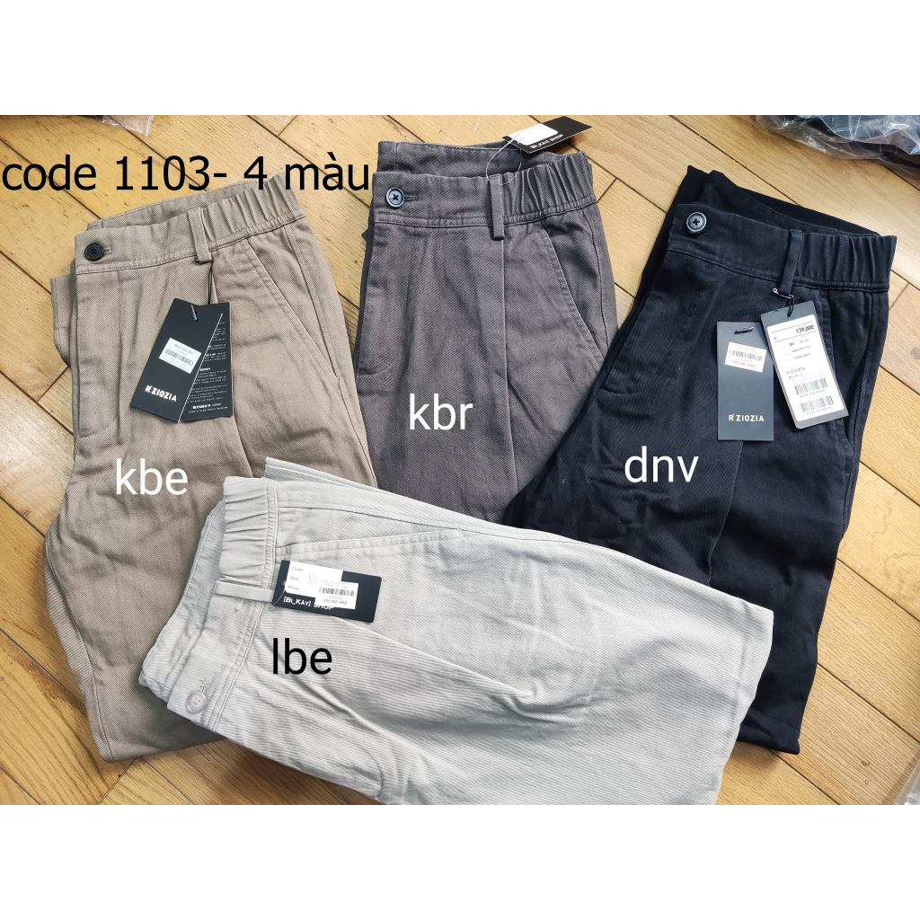 Quần dài kaki nam ZI0ZIA chất liệu 100% co dãn thoải mái