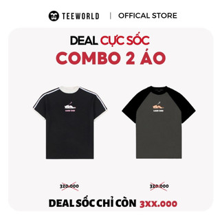 [COMBO CỰC SỐC] 2 Áo Thun Baby Tee Teeworld Cat Lazy Day Form Fit Co Dãn
