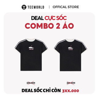[COMBO CỰC SỐC] 2 Áo Thun Baby Tee Teeworld Cat Lazy Day Form Fit Co Dãn