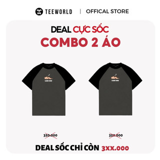 [COMBO CỰC SỐC] 2 Áo Thun Baby Tee Teeworld Cat Lazy Day Form Fit Co Dãn