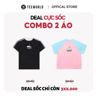[COMBO CỰC SỐC] 2 Áo Thun Baby Tee Teeworld Cat Lazy Day Form Fit Co Dãn