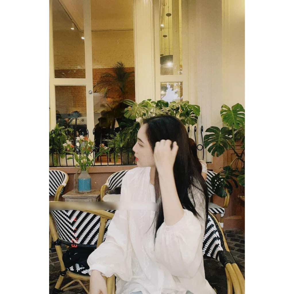 Áo Sơ Mi Dài Tay Cổ Tròn Thêu Ren Thanh Lịch Cho Nữ-Tinahouse.2021