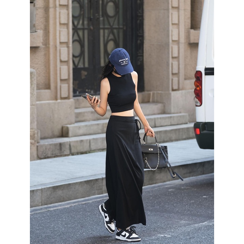 | Chang Tròn | Chân Váy Đắp Chéo Dài Bigsize