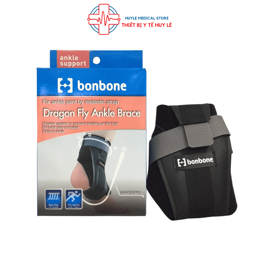 Đai nẹp mắt cá chân Bonbone Dragon Fly cố định cổ bàn chân chống lật bong gân mắt cá chân - Huyle