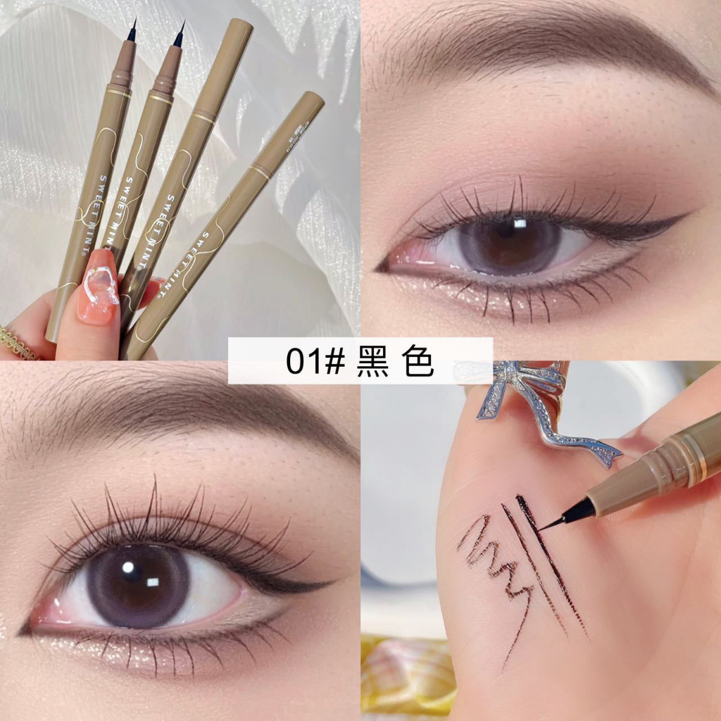 Bút Kẻ Mắt Dạng Lỏng SWEET MINT Slim Liquid Eyeliner 0.05mm Nhanh Khô Chống Thấm Nước Không Nhòe Siêu Đẹp