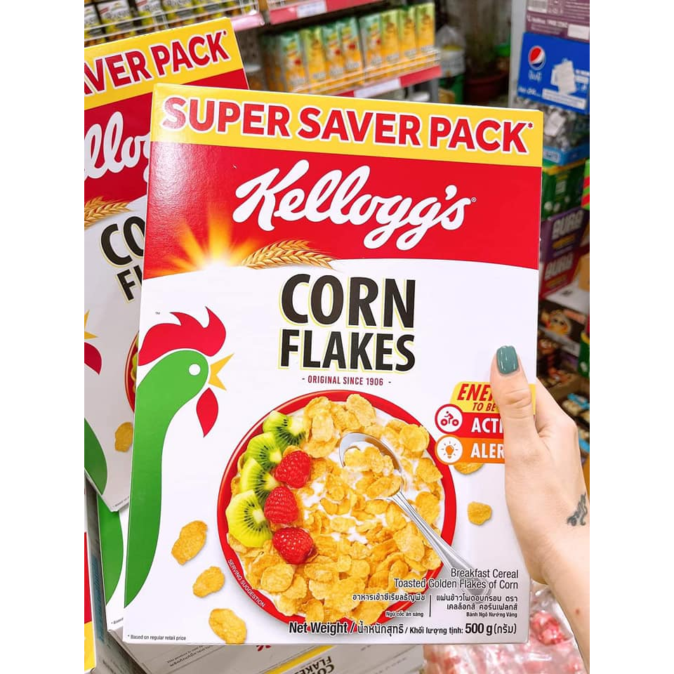 Ngũ Cốc Ăn Sáng Kellogg's Corn Flakes 500g Thái lan date mới