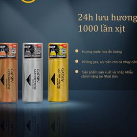 Xịt khử mùi toàn thân nam nữ Gatsby thơm đa dạng lưu hương dài lâu 150ml,nam tính, lịch lãm
