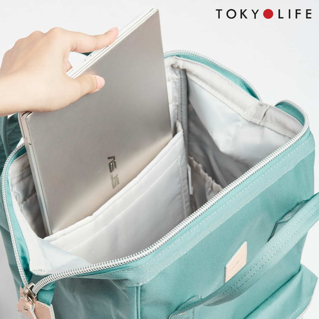 Balo chống trộm chống nước thời trang TOKYOLIFE nam nữ thiết kế basic nhiều ngăn siêu nhẹ chất liệu cao cấp C8BPK005I