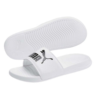 Dép puma popcat white black logo - 372279 02