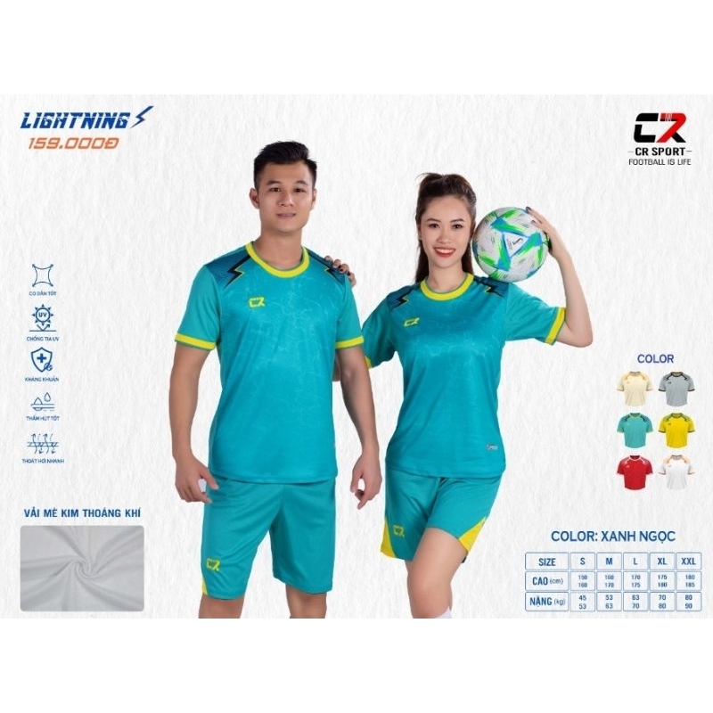 BỘ QUẦN ÁO BÓNG ĐÁ CR7 - LIGHTNING