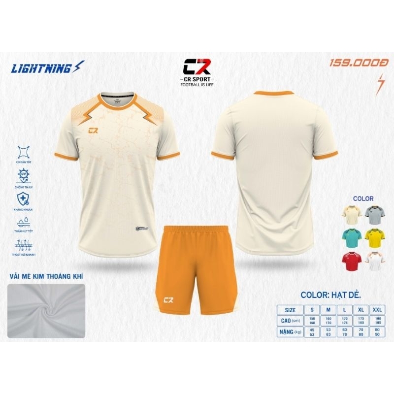 BỘ QUẦN ÁO BÓNG ĐÁ CR7 - LIGHTNING