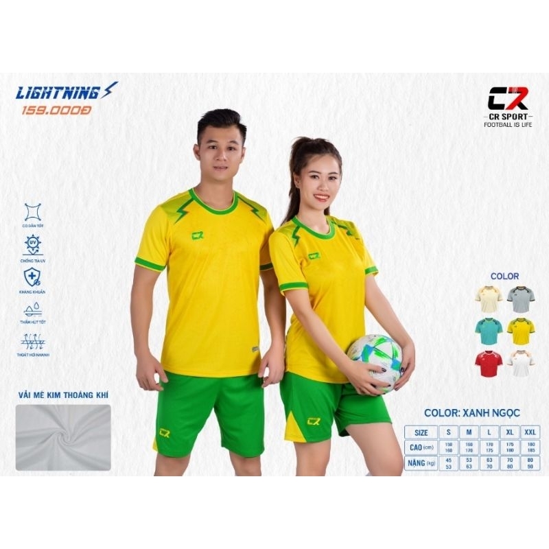 BỘ QUẦN ÁO BÓNG ĐÁ CR7 - LIGHTNING