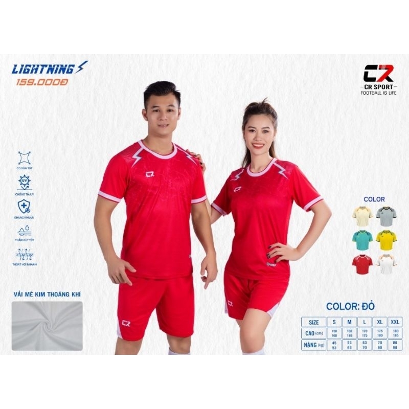 BỘ QUẦN ÁO BÓNG ĐÁ CR7 - LIGHTNING