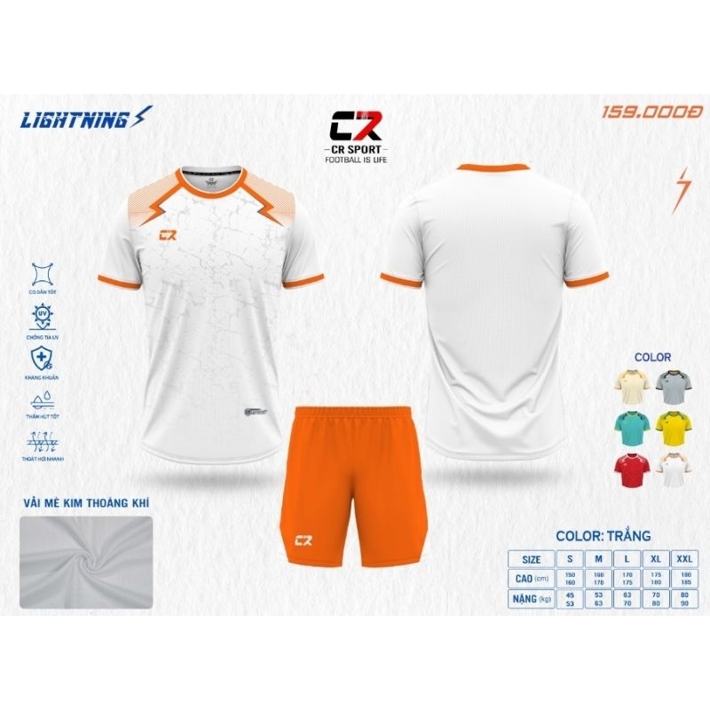 BỘ QUẦN ÁO BÓNG ĐÁ CR7 - LIGHTNING