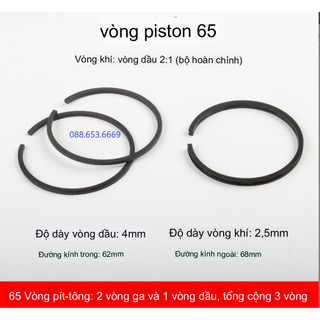 Bộ vòng bạc hơi máy nén khí 65 mm / bạc hơi 65 / séc măng