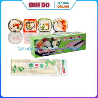 Combo khuôn sushi tròn và mành tre cuộn sushi