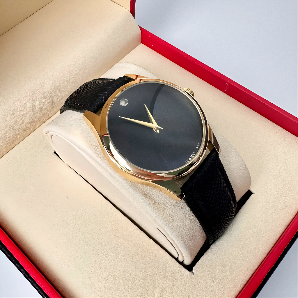 Đồng hồ M.V.D nam dây da cao cấp size mặt 40mm đính đá mặt siêu đẹp, bảo hành 12 tháng