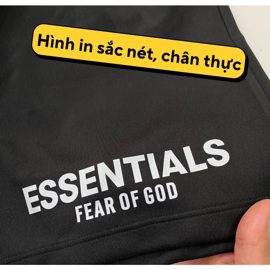 Quần short thun ESSENTIAL Quần đùi FOG unisex nam nữ chất vải cotton da cá Hottrend 2023