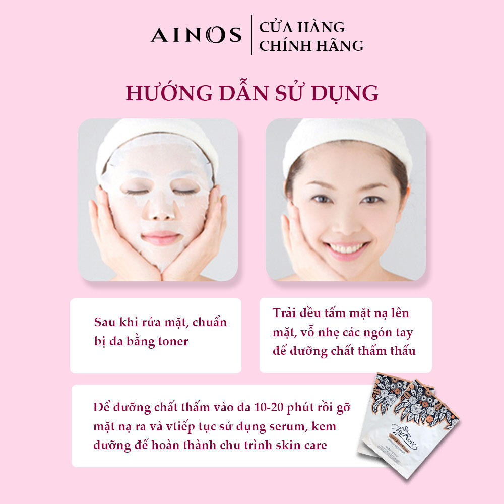 Combo Mặt Nạ Hoa Hồng và Trà Đen Bee My Rose - Ainos