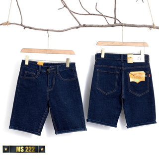 Quần Short Jean Nam, quần lửng nam màu xanh chất liệu vải bò co giãn thoải mái Gió Fashions MS222