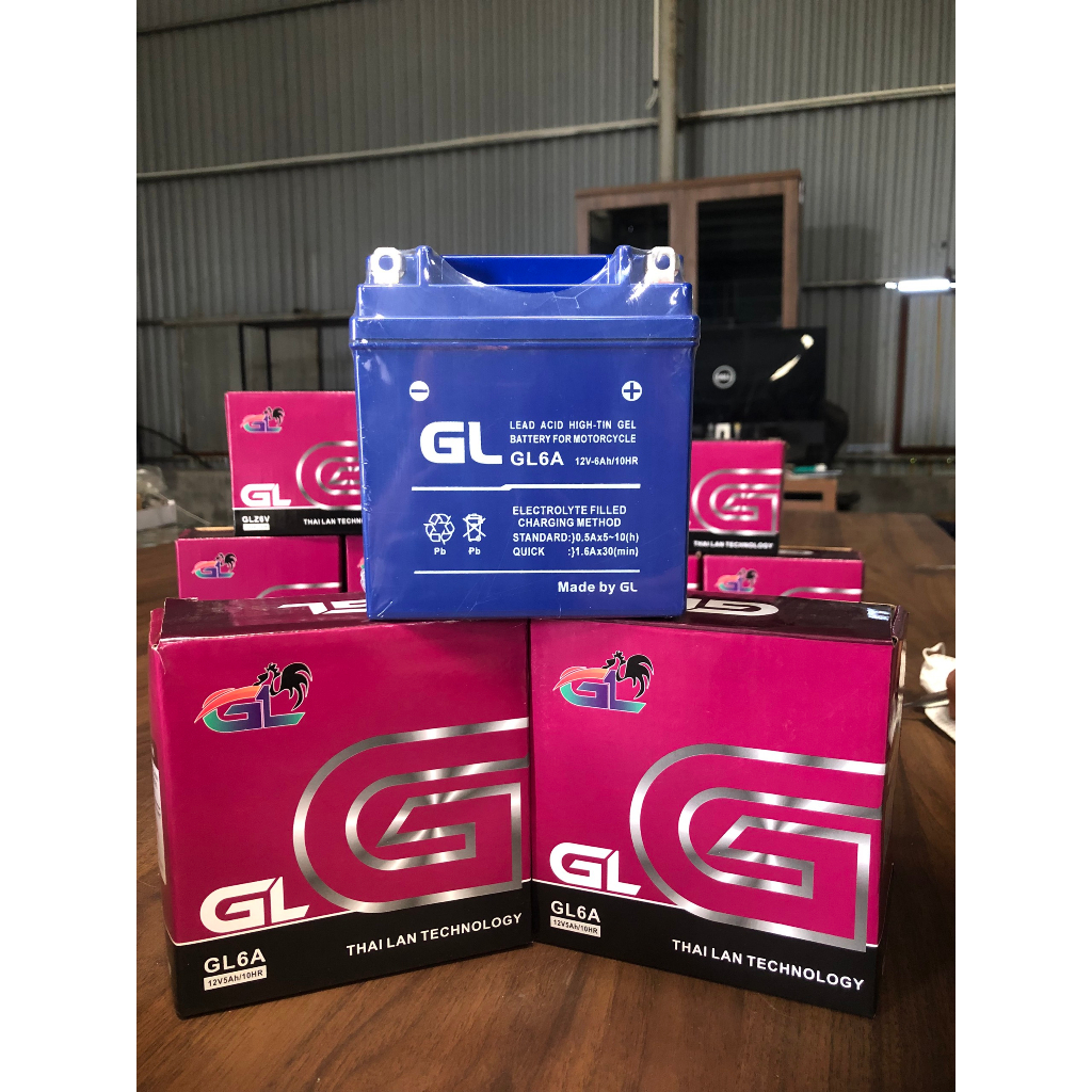 Ắc quy xe máy GL6A - 12V 6Ah dành cho xe Dream, Wave, Future,...
