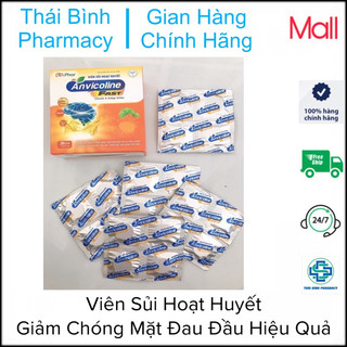 Viên sủi Hoạt Huyết dương não  Anvicoline Fast - Hộp 20 viên sủi (4viên x 5 vỉ)