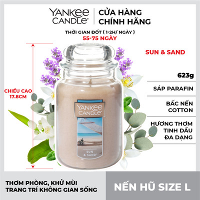 Nến hũ Yankee Candle size L - Sun & Sand (623g)