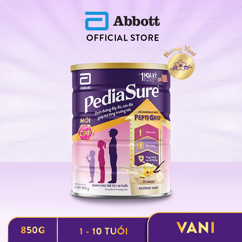 [BU] Sữa bột Pediasure 850g hương vani