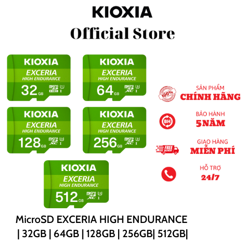 THẺ NHỚ KIOXIA EXCERIA microSD | 32GB | 64GB| 128GB | 256GB| 512GB| CL10 UHS-I U3 GHI HÌNH 4K TỐC ĐỘ 100M/s