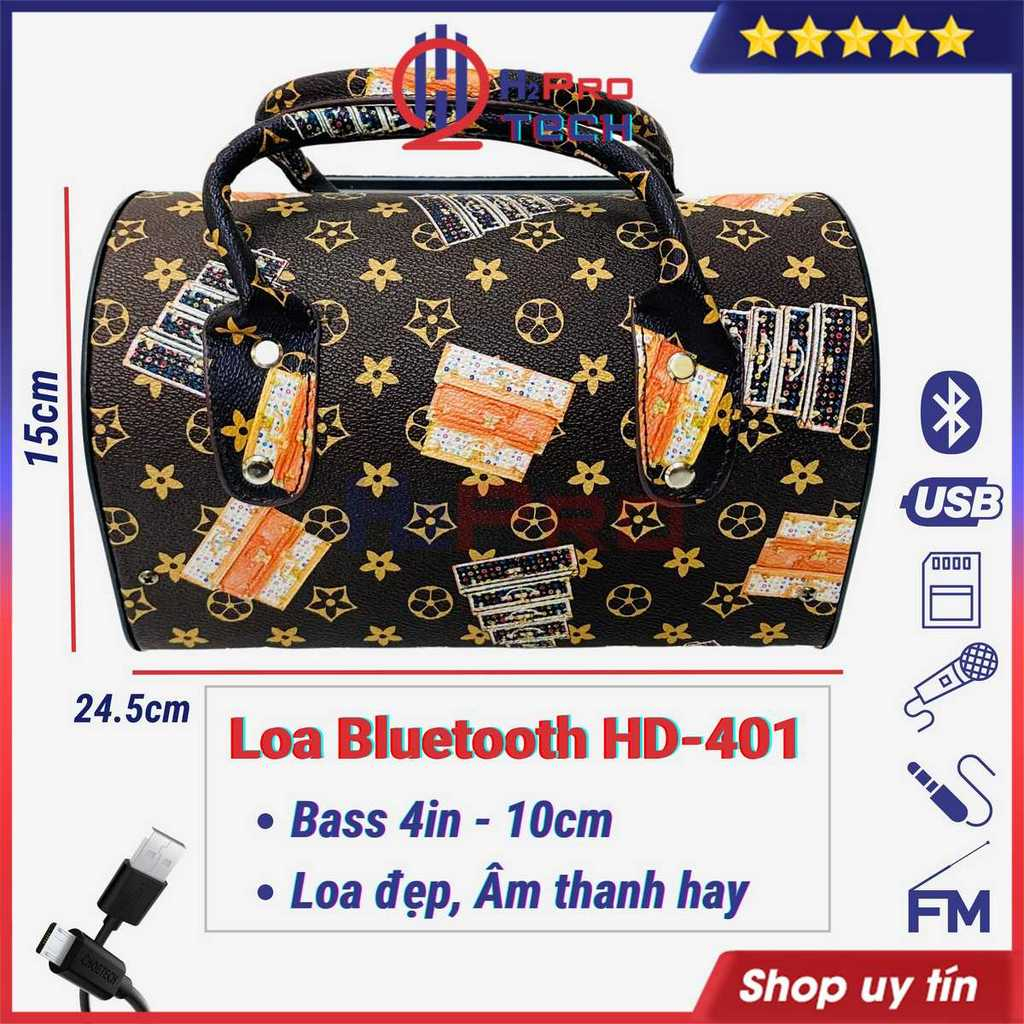 Loa Crown 4-5-6 Có Bluetooth Karaoke Không Dây, Loa Túi Xách Có Led, Pin Sạc, Super Bass Nghe Nhạc Cực Hay - H2Pro Tech
