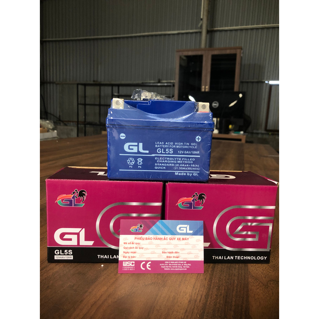 Ắc quy xe máy GL5S - 12V 5Ah dành cho xe Wave Rsx, Exciter, Novou, Msx,...