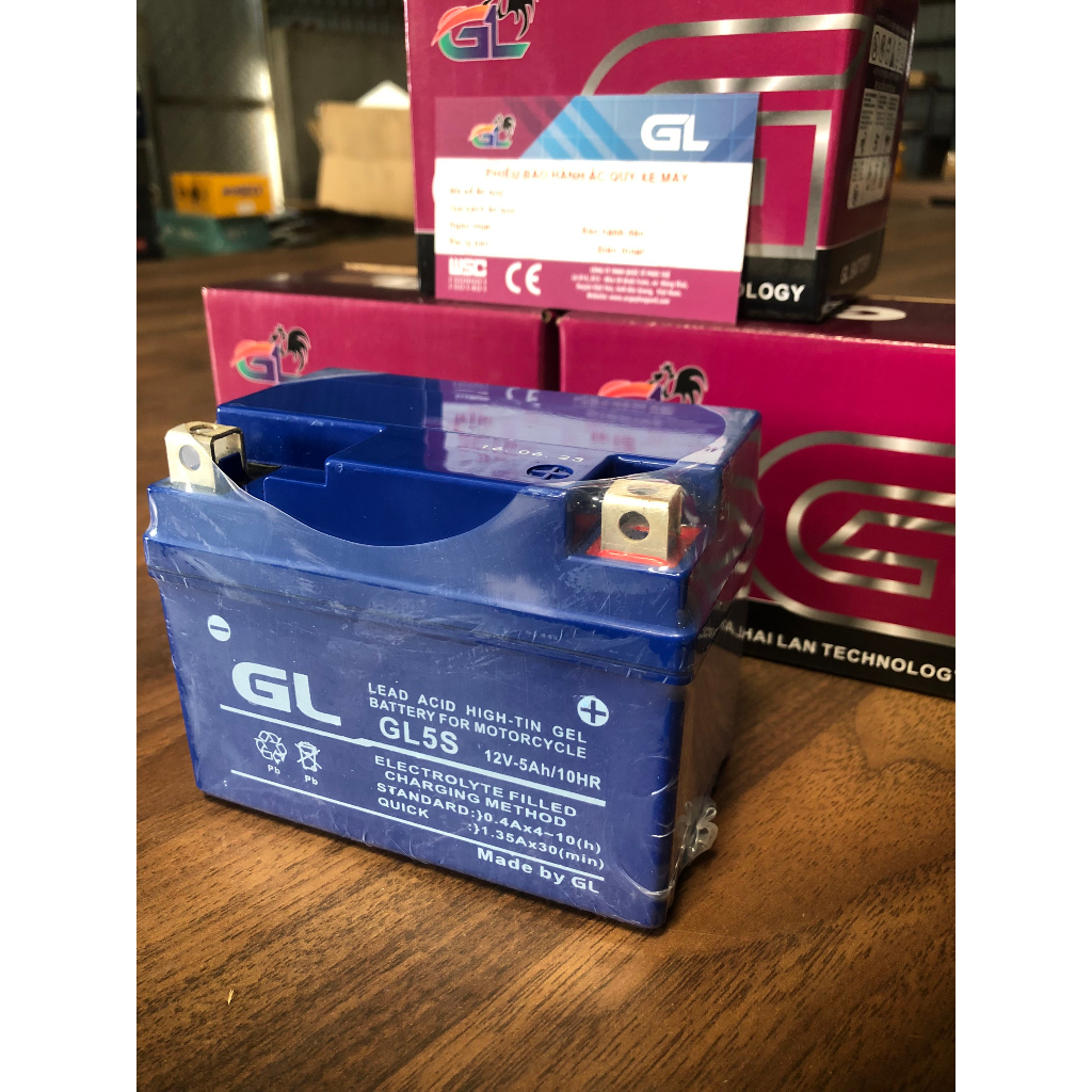 Ắc quy xe máy GL5S - 12V 5Ah dành cho xe Wave Rsx, Exciter, Novou, Msx,...