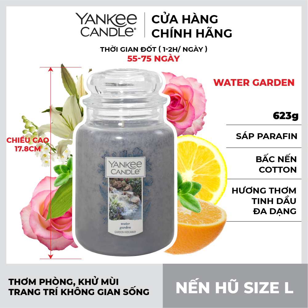 Nến hũ Yankee Candle size L - Water Garden