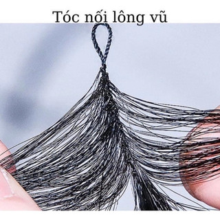 Tóc sale Tóc nối lông vũ 50cm 9d màu đen 1 sợi