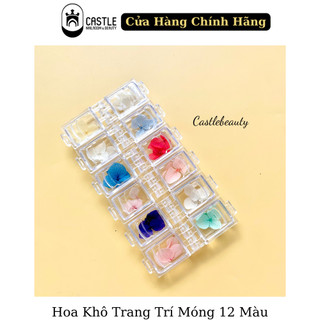 Hoa khô trang trí móng 12 màu