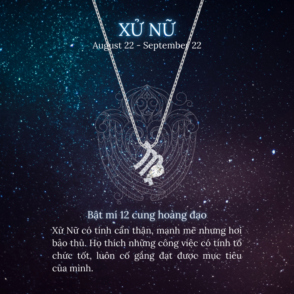 Dây chuyền bạc 12 cung hoàng đạo CDE Zodiac Pendant Necklace Silver