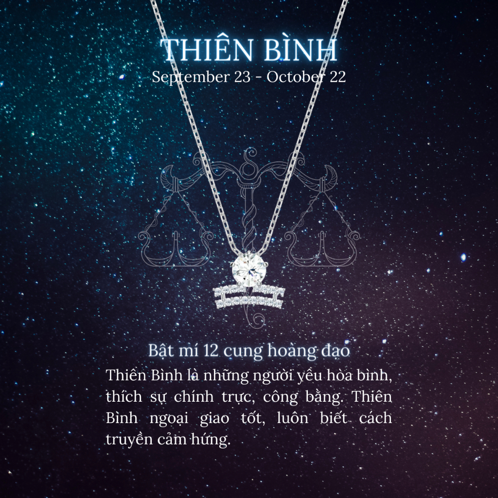 Dây chuyền bạc 12 cung hoàng đạo CDE Zodiac Pendant Necklace Silver