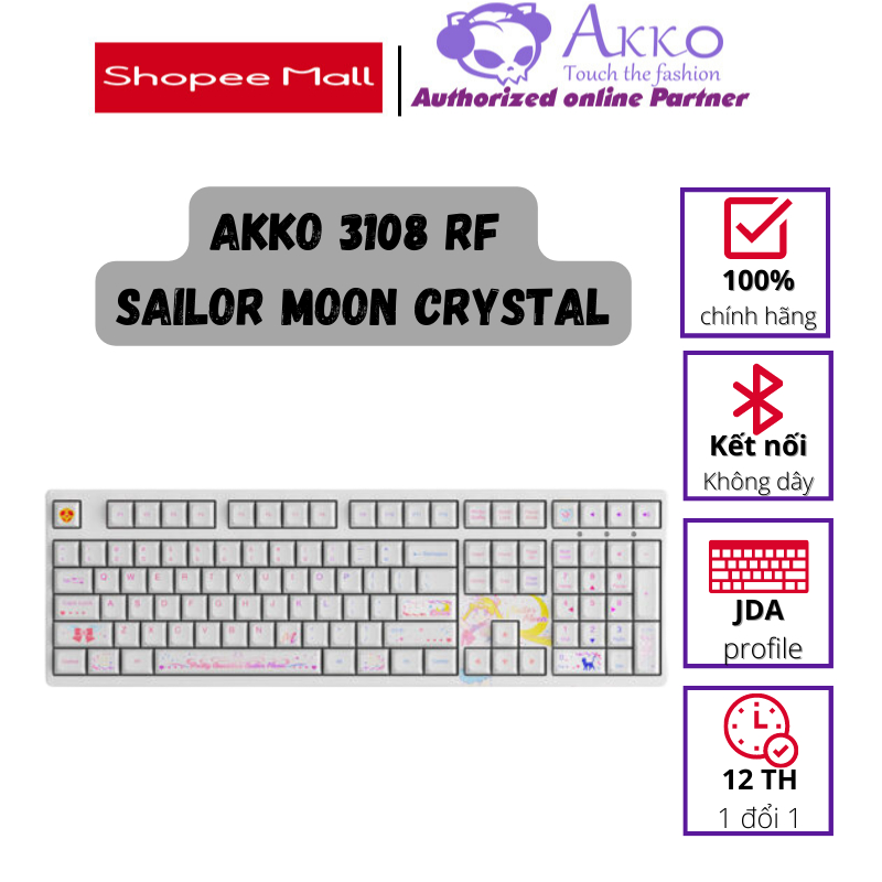 Bàn phím AKKO 3108 RF Sailor Moon Crystal (Dual-mode / AKKO CS switch)