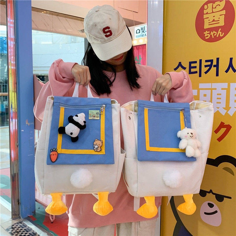 Ba lô con vịt Donal Duck hoạt hình  phong cách uzzang  Hàn Quốc