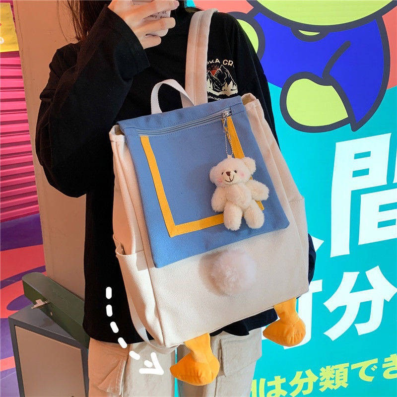 Ba lô con vịt Donal Duck hoạt hình  phong cách uzzang  Hàn Quốc