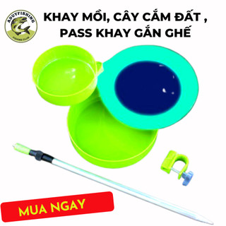 Khay mồi câu đài, cây cắm đất khay mồi , pass khay gắn ghế phụ kiện câu đài chính hãng