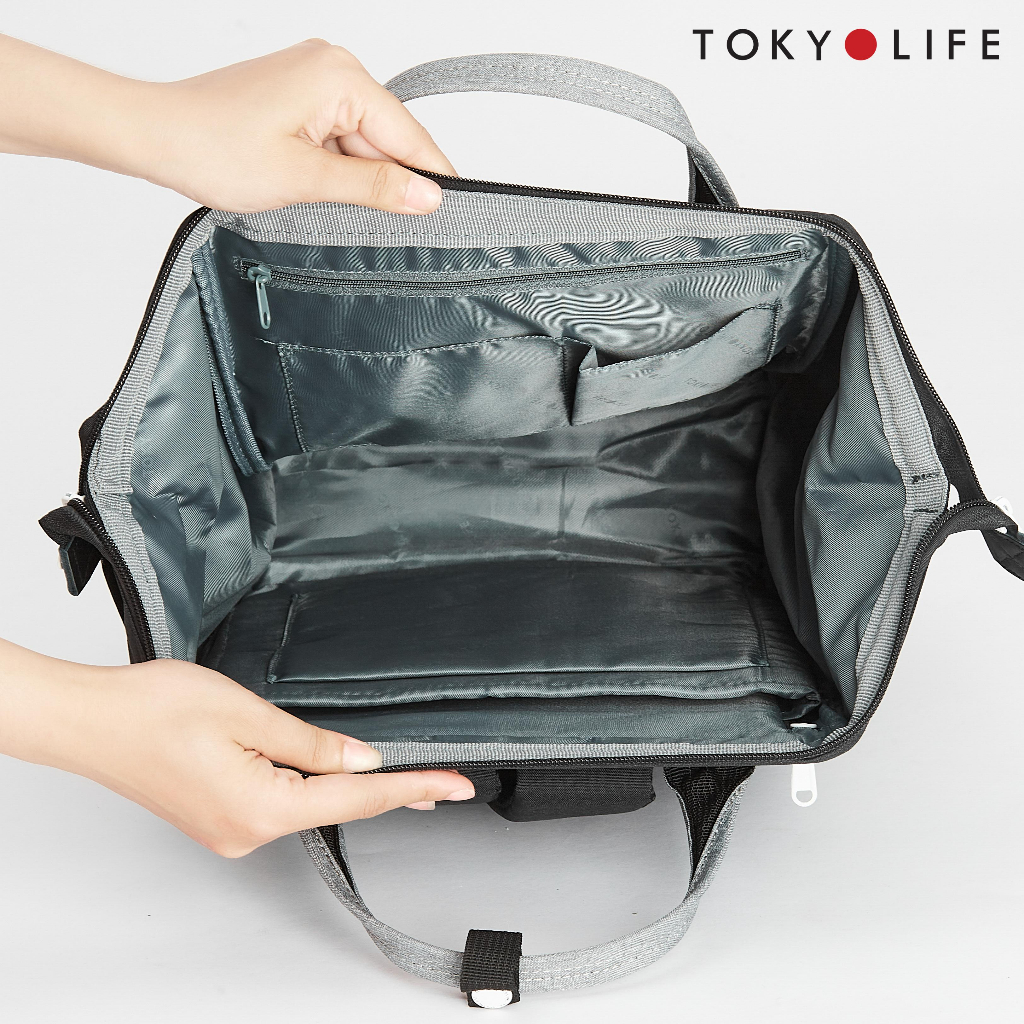 Balo chống trộm chống nước thời trang TOKYOLIFE nam nữ nhiều ngăn siêu nhẹ chất liệu cao cấp C8BPK001J (40x28x17 cm)