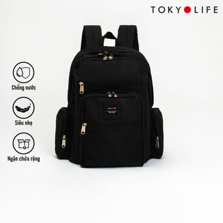 Balo chống nước thời trang TOKYOLIFE nam nữ thiết kế basic nhiều ngăn siêu nhẹ chất liệu cao cấp C8BPK014L M2C8BPK014L