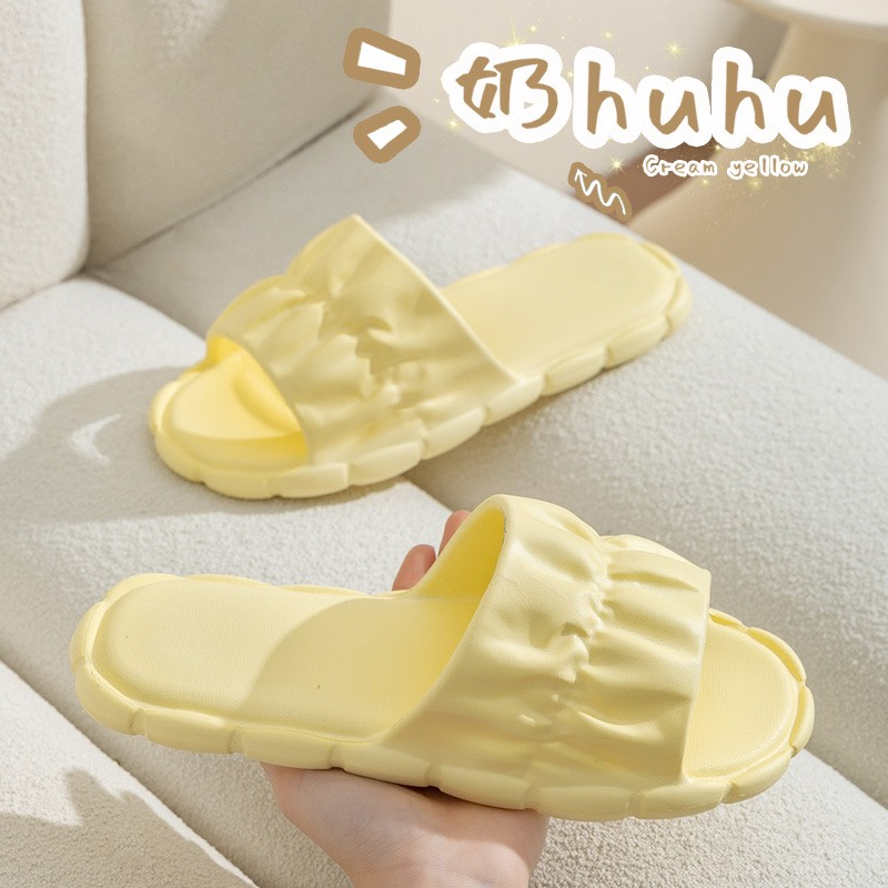 𝐢𝐃É𝐏 𝐃𝐋𝟐𝟏𝟓 Dép bánh mì nữ quai ngang nhún đám mây  siêu rẻ êm chân chống trơn trượt