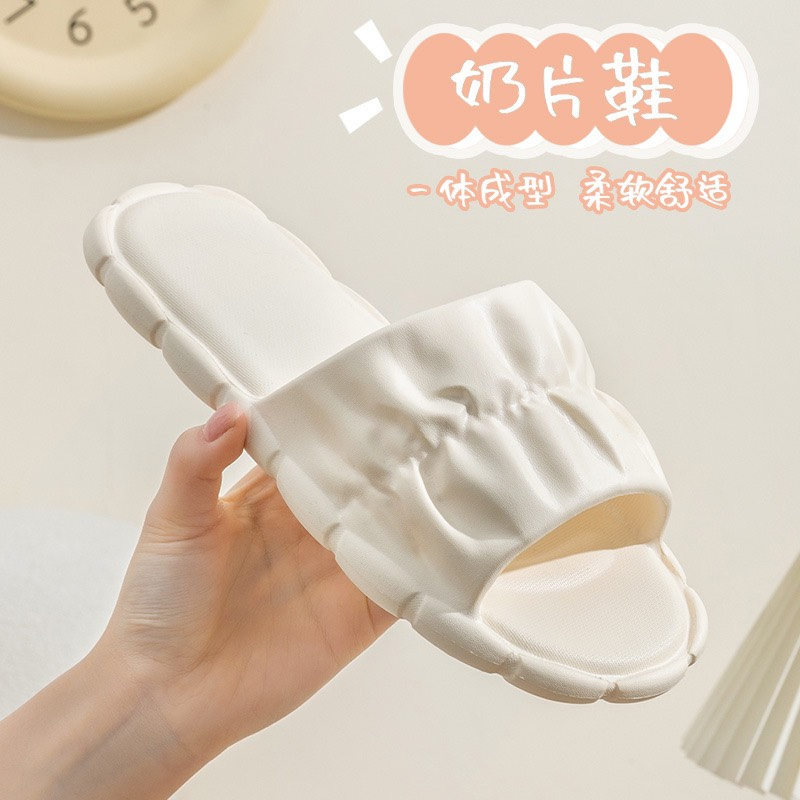 𝐢𝐃É𝐏 𝐃𝐋𝟐𝟏𝟓 Dép bánh mì nữ quai ngang nhún đám mây  siêu rẻ êm chân chống trơn trượt