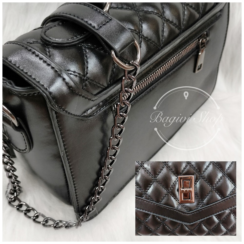 TÚI XÁCH NỮ TRẺ TRUNG Ô TRÁM KHÓA CÀI SIZE 24 SIÊU ĐẸP – Bagivi S17