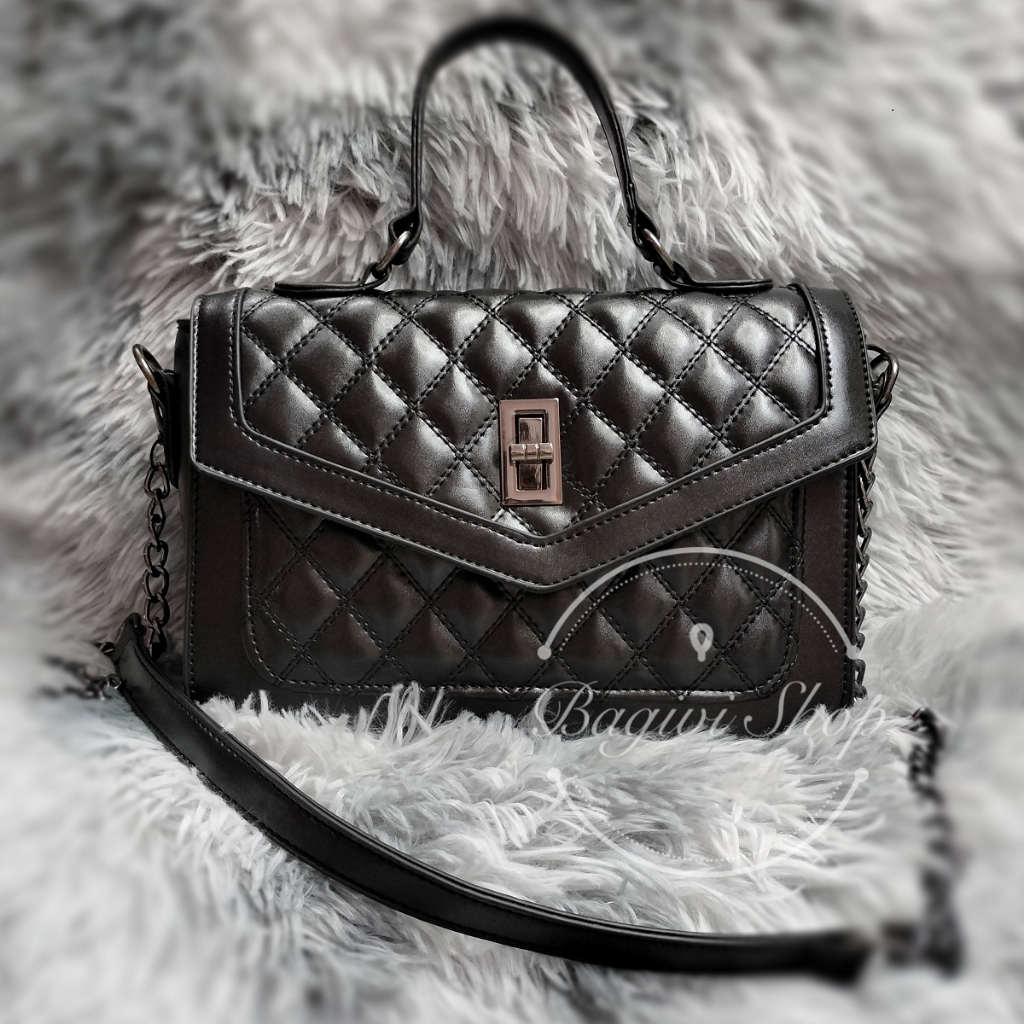 TÚI XÁCH NỮ TRẺ TRUNG Ô TRÁM KHÓA CÀI SIZE 24 SIÊU ĐẸP – Bagivi S17