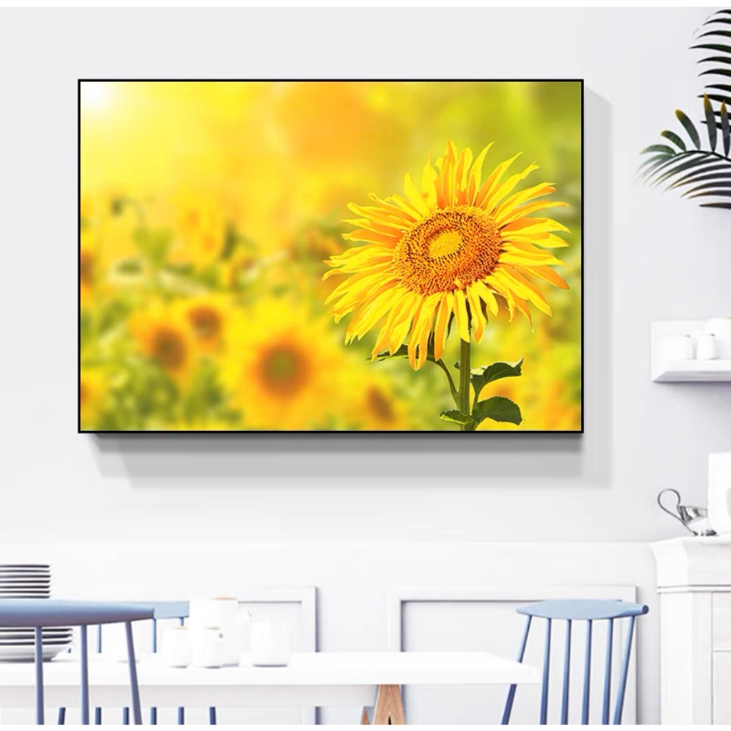 Tranh Hoa Lá Tráng Gương Treo Tường Phòng Khách/Decor Phòng Khách/ Phòng Ngủ/ Phòng Ăn/ Quà Tặng Tân Gia